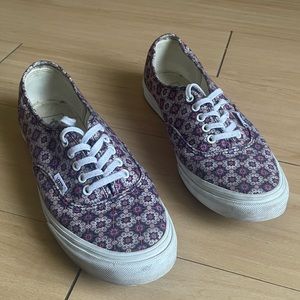 Patterned Vans - Pink and Blue Retro